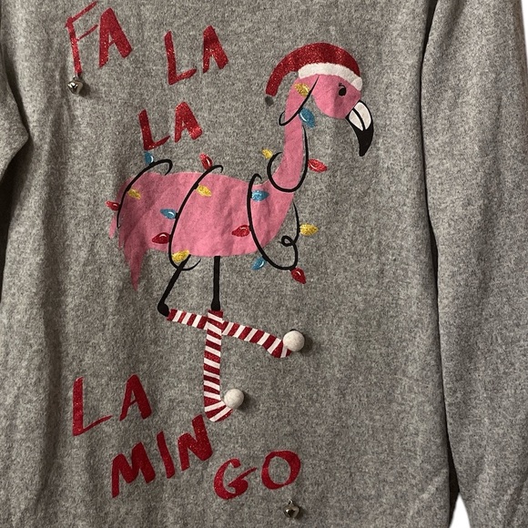 Women’s Christmas Sweater “Fa La La Lamingo” Size XL - Picture 4 of 4